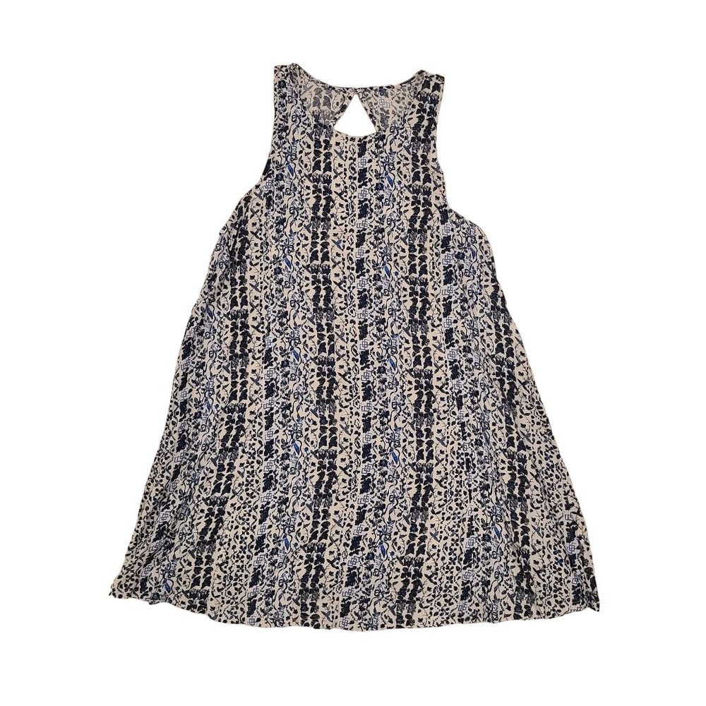 Abercrombie & Fitch Blue Floral Mini Dress Women's Size L Boho Festival Coastal